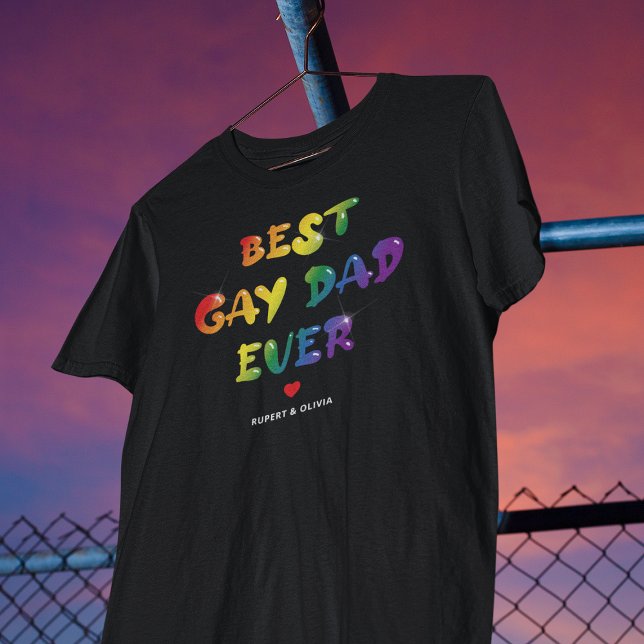 T-shirt Meilleure Fête des pères de papa gay (Créateur téléchargé)
