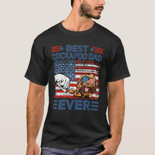 T-shirt Meilleure Fête des pères Drapeau Cockapoo Papa Jam