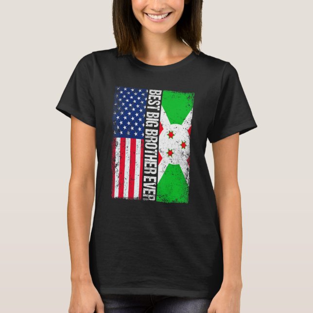 T-shirt Meilleure Fête des pères jamais Big Brother Burund (Devant)