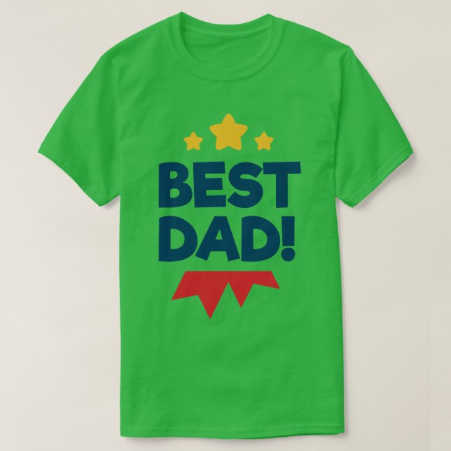 T-shirt Meilleure Fête des pères papa (Design devant)