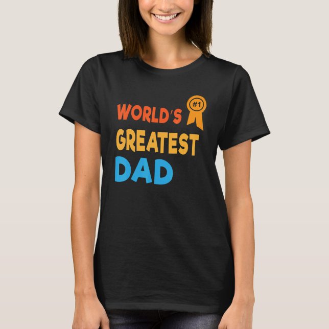 T-shirt Meilleure Fête des pères papa du monde Plaisanteri (Devant)