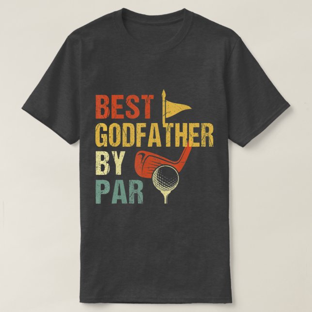 T-shirt Meilleure Fête des pères parrain par Par Funny Gol (Design devant)