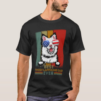 T-shirt Meilleure Finition Vintage Lapphund Papa Ever Chie