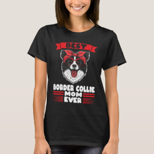 T-shirt Meilleure frontière Collie Maman Jamais Frontière