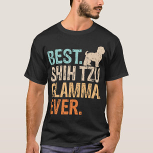T-shirt Meilleure Glamma de Shih Tzu de tous les temps Amo