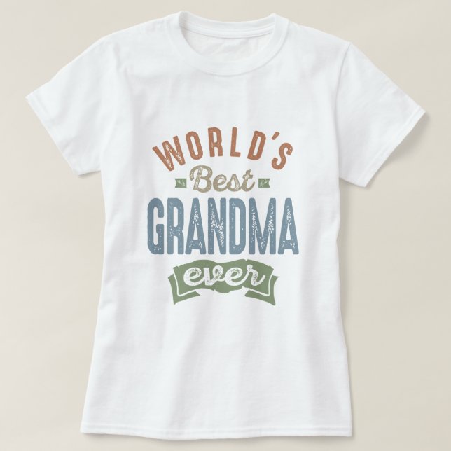 T-shirt Meilleure grand-mère (Design devant)