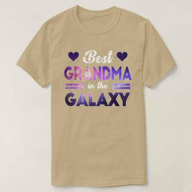 T-shirt Meilleure Grand-Mère Dans La Cravate Galaxy Happy  (Design devant)