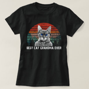 T-shirt meilleure grand-mère de chat