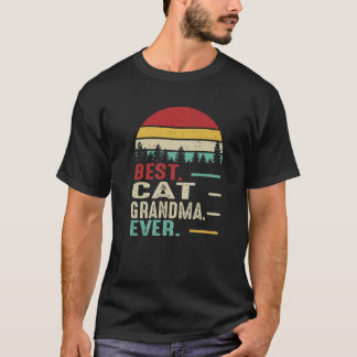 T-shirt Meilleure Grand-mère de Chat de Tous les Temps Drô