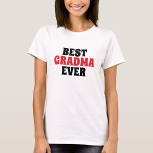 T-shirt Meilleure grand-mère élégante noir et blanc