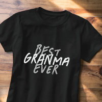 Meilleure Grand-mère Moderne Grunge Noir et Gris