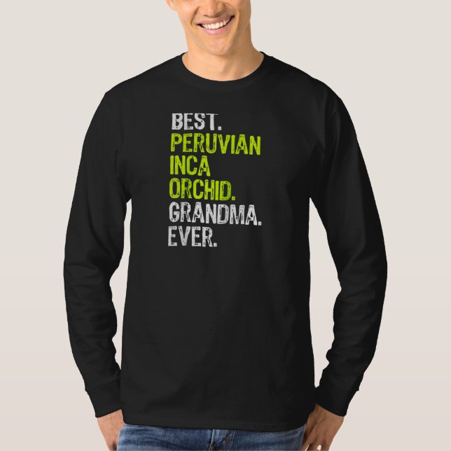 T-shirt Meilleure grand-mère péruvienne d'orchidée inca ja (Devant)