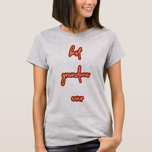 T-shirt Meilleure Grand-mère Script (Devant)