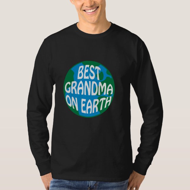 T-shirt Meilleure Grand-Mère Sur Terre Ou Monde Super Vieu (Devant)