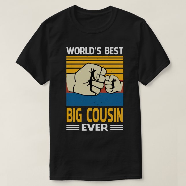 T-shirt Meilleure GRANDE COUSIN jamais Fête des pères Vint (Design devant)