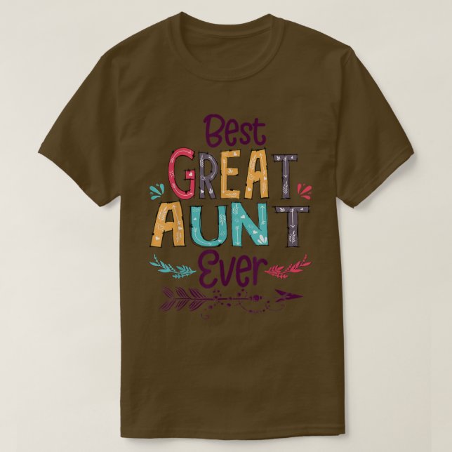 T-shirt Meilleure grande tante Jamais mignonne flèche Béné (Design devant)