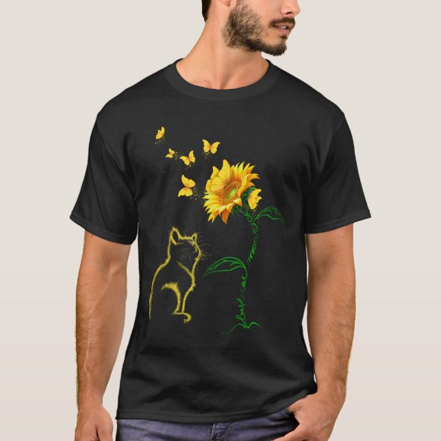 T-shirt Meilleure maman chatte Jour des mères tournesol (Devant)