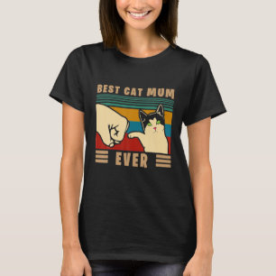 T-shirt Meilleure maman chatte Vintage jamais croisé Cat r