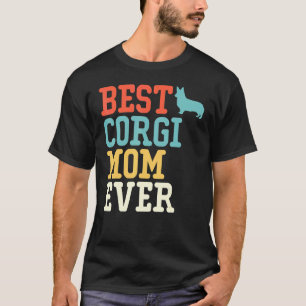 T-shirt Meilleure maman Corgi vintage rétro