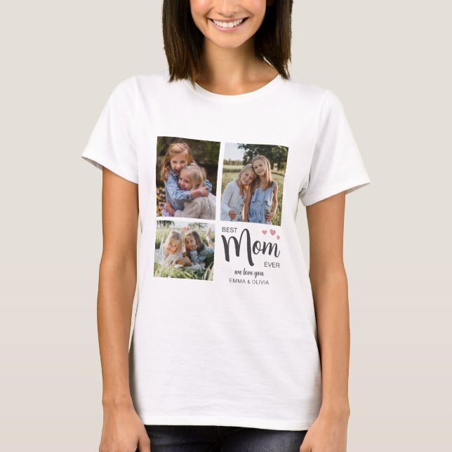 T-shirt Meilleure maman Créez votre propre photo (Devant)