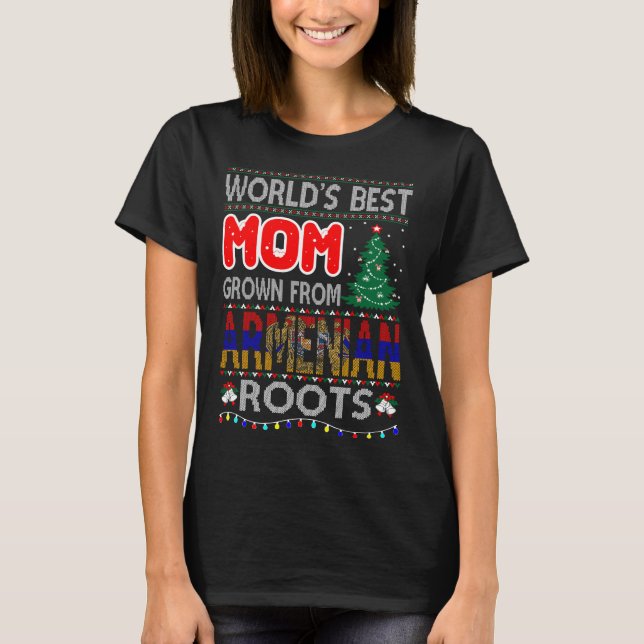 T-shirt Meilleure maman cultive des racines arméniennes Ch (Devant)