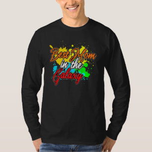 T-shirt Meilleure maman dans la Galaxie Bleached Bonne fêt