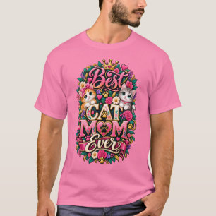 T-shirt 'Meilleure maman de chat de tous les temps