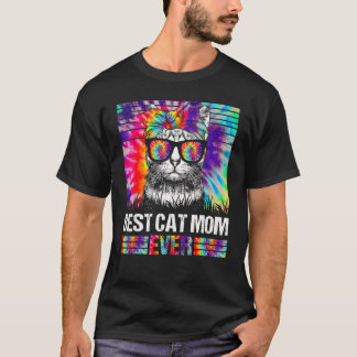 T-shirt Meilleure Maman de Chat Tie Dye Fête des Mères C