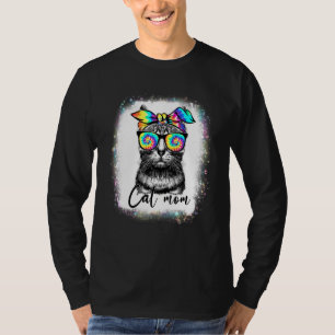 T-shirt Meilleure maman de chat Tie Dye Fête des mères C