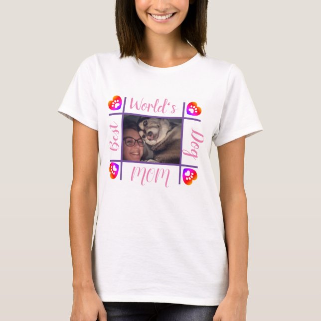 T-shirt Meilleure maman de chien du monde personnalisé mig (Devant)