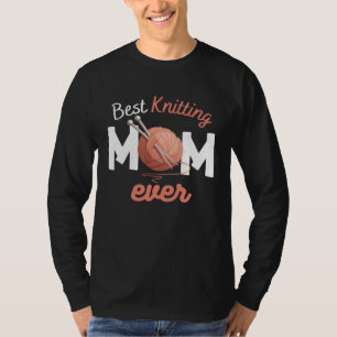 T-shirt Meilleure Maman de Tricot Faisant du Crochet Fil d