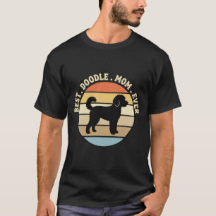 T-shirt Meilleure maman Doodle Rétro Chien