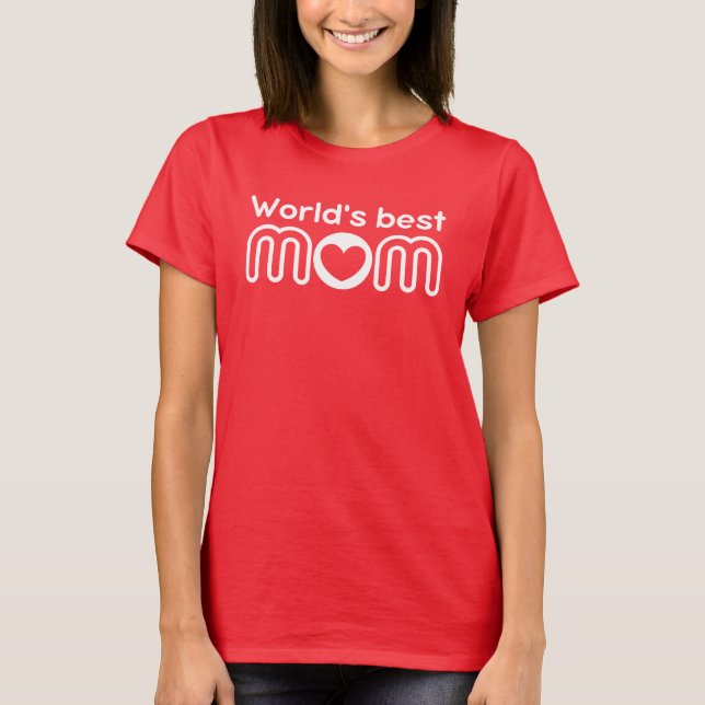 T-shirt Meilleure maman du monde (Devant)