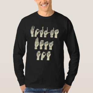 T-shirt Meilleure maman du monde en alphabet manuel de la 