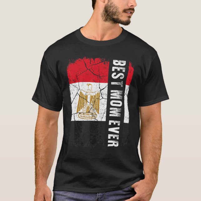 T-shirt Meilleure maman égyptienne chaque Egypte Drapeau F (Devant)