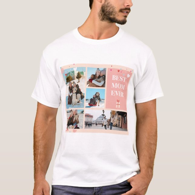 T-shirt Meilleure maman Ever 5 Photo Fête des mères Collag (Devant)