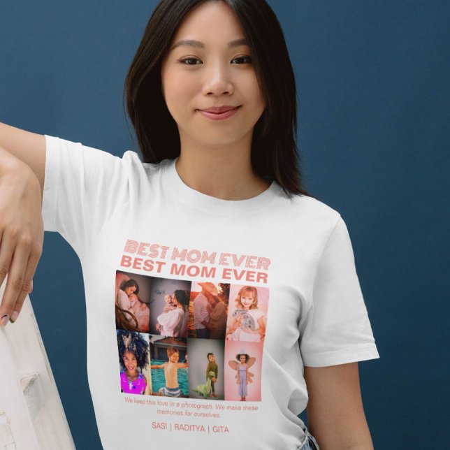 T-shirt Meilleure maman Ever 8 personnalisé Sangria Filtre (Créateur téléchargé)
