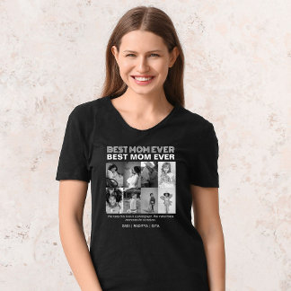 T-shirt Meilleure maman Ever 8 personnalisées noir et blan