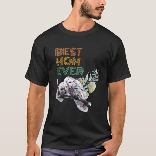 T-shirt Meilleure maman Ever Mama Owl Cute Animal Mère's D (Devant)