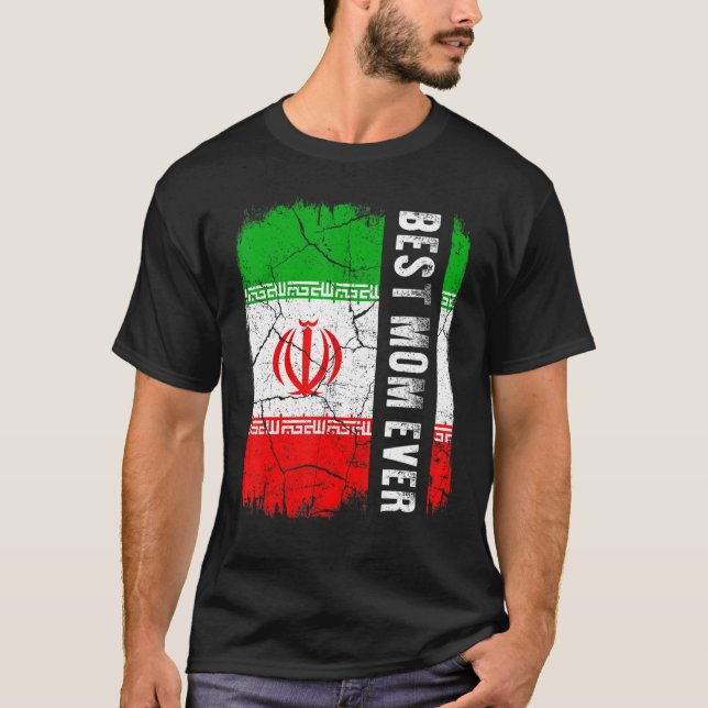 T-shirt Meilleure maman iranienne jamais l'Iran Drapeau la (Devant)
