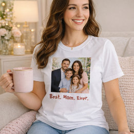 T-shirt Meilleure maman jamais avec Portrait de famille