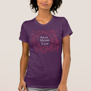 T-shirt Meilleure maman jamais élégante pivots rose modern