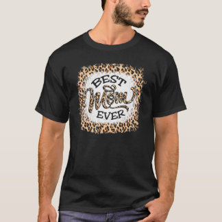 T-shirt Meilleure maman Jamais Femmes Leopard Décor Maman