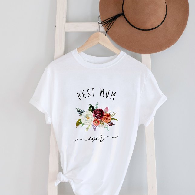 T-shirt Meilleure maman jamais | Floral tendance Boho Bour (Créateur téléchargé)