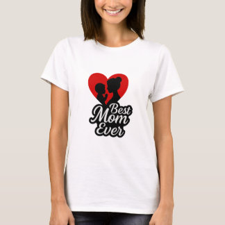 T-shirt Meilleure maman jamais la typographie florale Desi