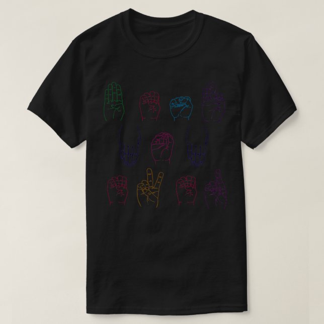 T-shirt Meilleure maman jamais langue des signes (Design devant)