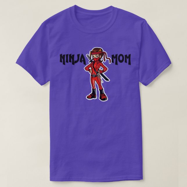 T-shirt Meilleure maman jamais mode Ninja allumé (Design devant)