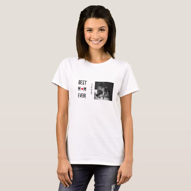 T-shirt Meilleure maman jamais nom personnalisable (Devant entier)