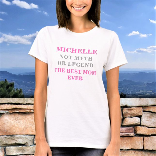 T-shirt Meilleure maman jamais personnalisé Texte personna (Créateur téléchargé)