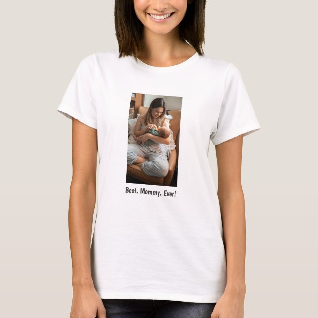 T-shirt Meilleure Maman Jamais ! Photo de famille (Devant)